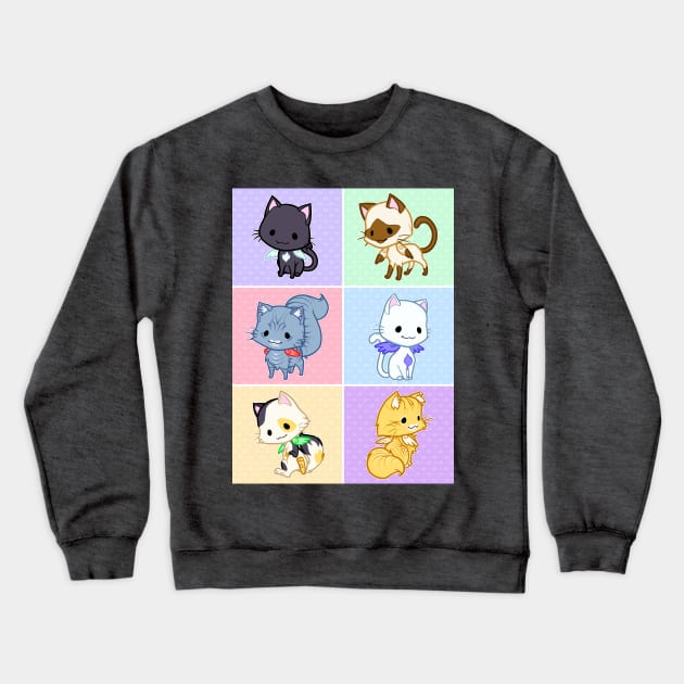 Cute Kittens Crewneck Sweatshirt by theghostfire